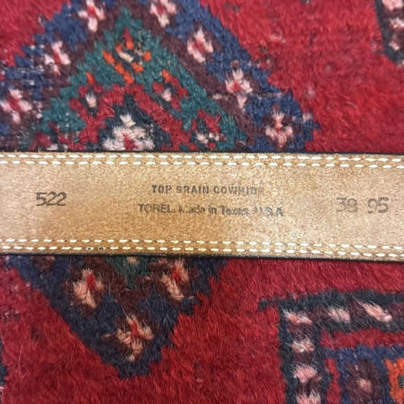 COPY - Torel top grain cow hide embossed leather belt from Texas 38 NWOT - Picture 3 of 5
